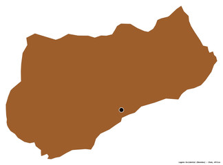 Logone Occidental, region of Chad, on white. Pattern
