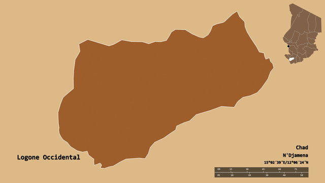 Logone Occidental, region of Chad, zoomed. Pattern