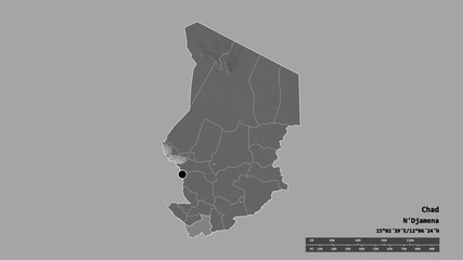 Location of Logone Oriental, region of Chad,. Bilevel