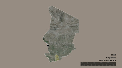 Location of Mandoul, region of Chad,. Satellite