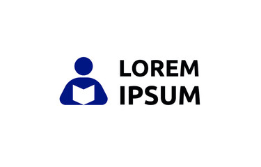 Logo - a silhouette of a man who holds a book in his hands