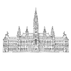 Amsterdam cityhall drawing