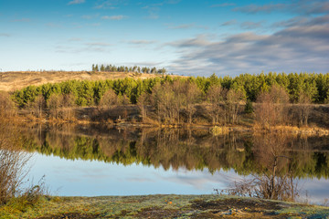Landscape images of late autumn in Syzran district of Samara region