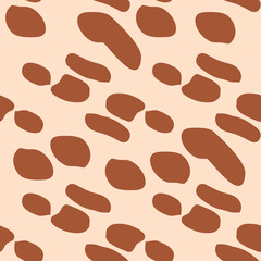 Giraffe fur seamless pattern, tropical animal skin texture.