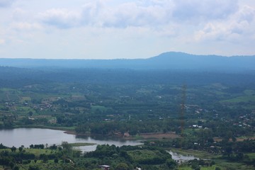 view of the city from the hill
