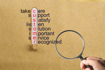 focus on customer's need , show the meaning of customer come from many words