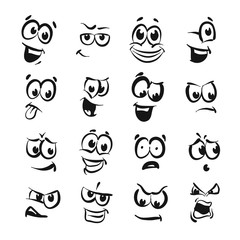 smiling faces icons set