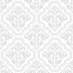 Classic seamless vector pattern. Damask orient light ornament. Classic vintage background. Orient light ornament for fabric, wallpaper and packaging