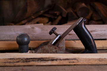 old wood plane