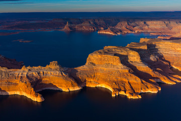 Fototapeta na wymiar Colorado River, Lake Powell, Page, Arizona, Usa, America