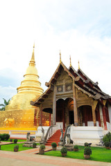 Fototapeta premium Wat Pra singha.Architecture Temple of northern chiangmai unseen in Thailand.