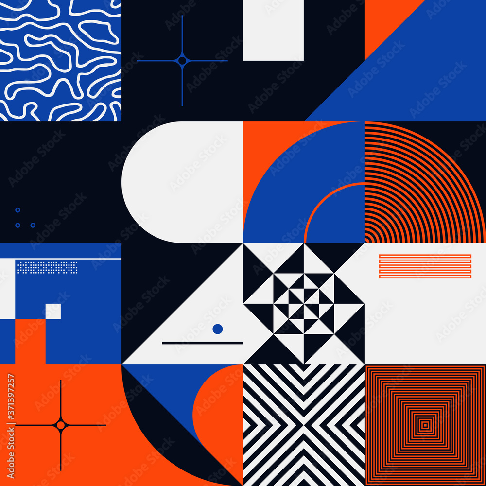 Poster abstract data technology vector pattern design composition