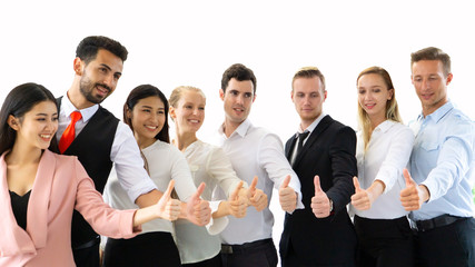 Fototapeta premium business team with thumbs up