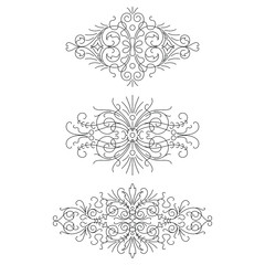 Calligraphic design elements set 1