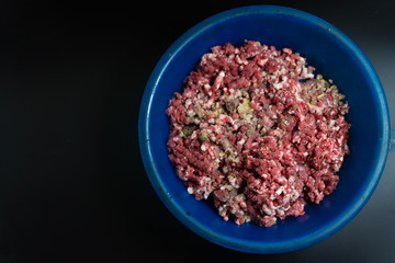 Minced meat made from meat