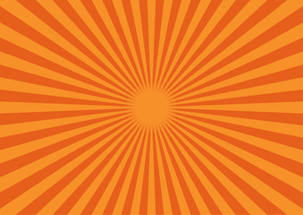 Fototapeta premium 背景素材 集中線 放射線（オレンジ） A03