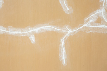 wall maintenance by white filler waiting for painting