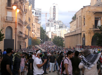 Revolution, protests and confrontations in Beirut, Lebanon, following the explosion on August 4th, 2020.