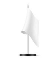 Vector realistic table flag blank mock up