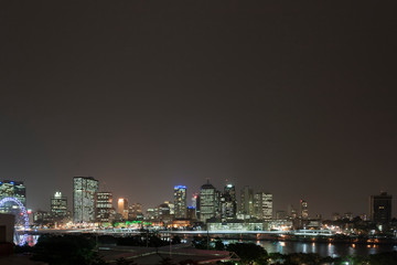 Fototapeta na wymiar Night shot of Brisbane city skyline, Australia