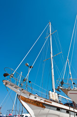 Fototapeta premium Boats in the harbour, Watchet, Somerset, South West England