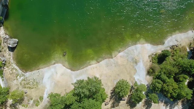 Lake San Domenico. Lake wiev. Eremo San Domenico, Abruzzo, Italy