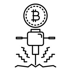 Mining bitcoin icon