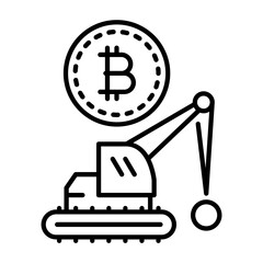 Mining bitcoin icon