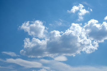 Fototapeta na wymiar Cloudy and blue sky
