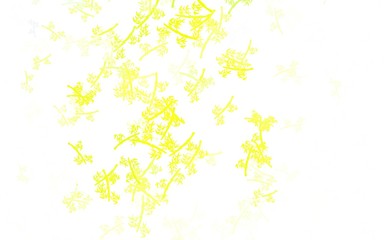 Light Green, Yellow vector elegant background with branches.