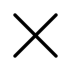 Cross symbol icon