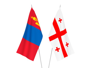 Georgia and Mongolia flags
