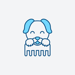 blue line grooming icon, simple element from Pet-vet set, for web and mobile