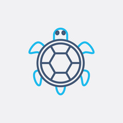 .line bicolor tortoise icon, graphic illustration from Pet-vet collection, for web and app design