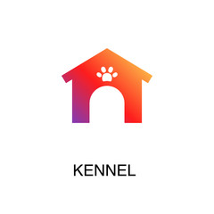 gradient kennel icon, simple element from Pet-vet set, for web and mobile