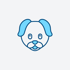 Obraz na płótnie Canvas .blue line dog icon, graphic illustration from Pet-vet collection, for web and app design