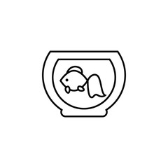 .line aquarium icon, simple sign and symbol from Pet-vet collection, design element for User Interface