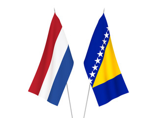 Netherlands and Bosnia and Herzegovina flags