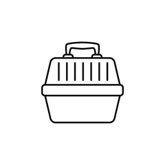 .pet carrier icon, simple infographic element, in line style from Pet-vet set, for web and UI design
