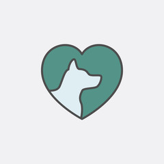 .flat line veterinary icon, graphic illustration from Pet-vet collection, for web and app design