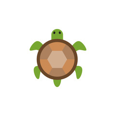 .flat tortoise icon, simple sign and symbol from Pet-vet collection, design element for User Interface