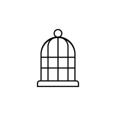 line birdcage icon, simple element from Pet-vet set, for web and mobile