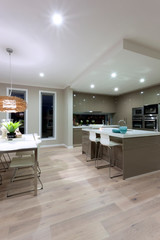 Interior shot of modern and luxury kitchen design
