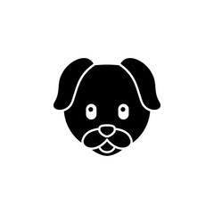 .filled dog icon, graphic illustration from Pet-vet collection, for web and app design