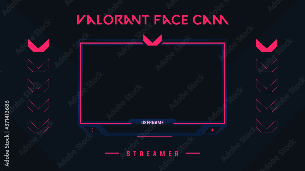 Wall mural Face Cam, Web Camera for Gaming Streamer, Clean Minimalist Vector Illustration