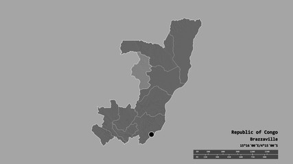 Location of Cuvette-Ouest, region of Republic of Congo,. Bilevel