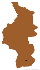 Cuvette-Ouest, region of Republic of Congo, on white. Pattern