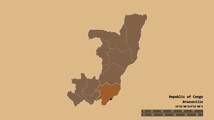 Location of Pool, region of Republic of Congo,. Pattern