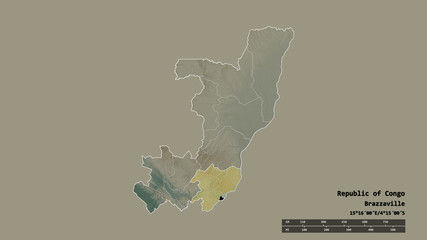 Location of Pool, region of Republic of Congo,. Relief
