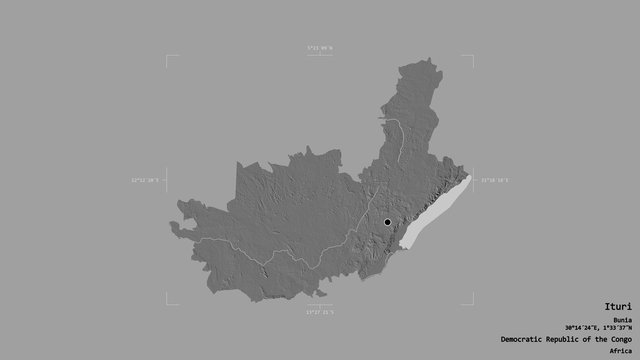 Ituri - Democratic Republic of the Congo. Bounding box. Bilevel